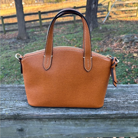 Dooney & Bourke Saffiano Leather Small Satchel/Crossbody Bag - Picture 4 of 11